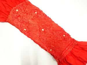 正絹　絞り　帯揚げ